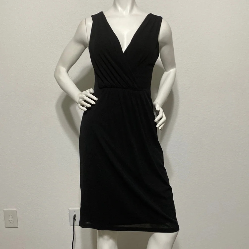 David Meister Black A-Line Cocktail Dress Size 4